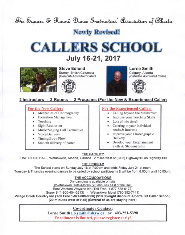 Callers School July 2017